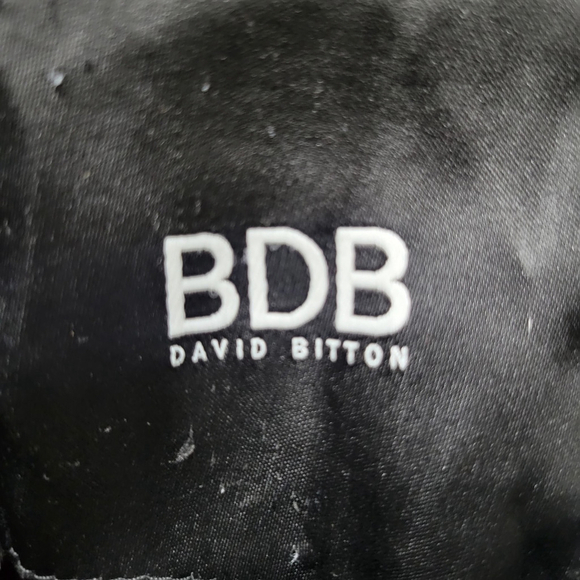 BDB Buffalo David Bitton Womens Medium Black Faux Fur Sequin Jacket Collarless - Picture 8 of 8